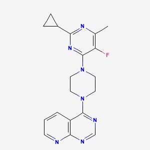 2-Cyclopropyl-5-fluoro-4-methyl-6-(4-{pyrido[2,3-d]pyrimidin-4-yl}piperazin-1-yl)pyrimidine