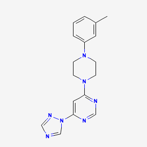 4-[4-(3-methylphenyl)piperazin-1-yl]-6-(1H-1,2,4-triazol-1-yl)pyrimidine