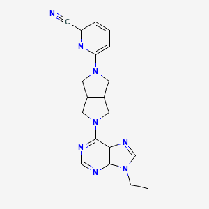 6-[5-(9-ethyl-9H-purin-6-yl)-octahydropyrrolo[3,4-c]pyrrol-2-yl]pyridine-2-carbonitrile