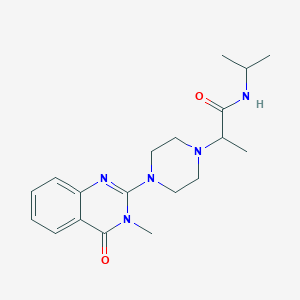 2-[4-(3-methyl-4-oxo-3,4-dihydroquinazolin-2-yl)piperazin-1-yl]-N-(propan-2-yl)propanamide