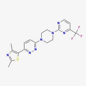 3-(2,4-Dimethyl-1,3-thiazol-5-yl)-6-{4-[4-(trifluoromethyl)pyrimidin-2-yl]piperazin-1-yl}pyridazine