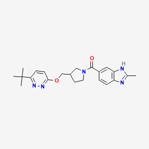 5-(3-{[(6-tert-butylpyridazin-3-yl)oxy]methyl}pyrrolidine-1-carbonyl)-2-methyl-1H-1,3-benzodiazole