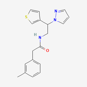 N-(2-(1H-pyrazol-1-yl)-2-(thiophen-3-yl)ethyl)-2-(m-tolyl)acetamide