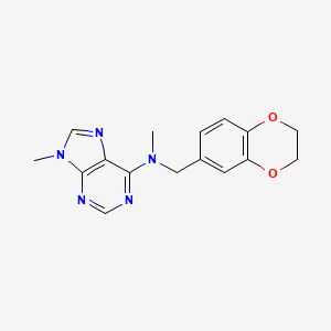 N-[(2,3-dihydro-1,4-benzodioxin-6-yl)methyl]-N,9-dimethyl-9H-purin-6-amine