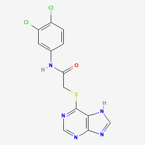 N-(3,4-dichlorophenyl)-2-(7H-purin-6-ylsulfanyl)acetamide