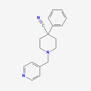 4-Phenyl-1-[(pyridin-4-yl)methyl]piperidine-4-carbonitrile