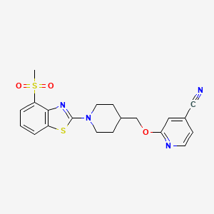 2-{[1-(4-Methanesulfonyl-1,3-benzothiazol-2-yl)piperidin-4-yl]methoxy}pyridine-4-carbonitrile