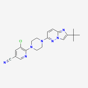 6-(4-{2-Tert-butylimidazo[1,2-b]pyridazin-6-yl}piperazin-1-yl)-5-chloropyridine-3-carbonitrile