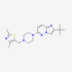 1-{2-Tert-butylimidazo[1,2-b]pyridazin-6-yl}-4-[(2,4-dimethyl-1,3-thiazol-5-yl)methyl]piperazine