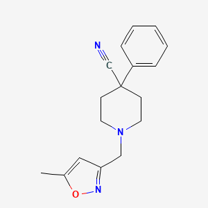 1-[(5-Methyl-1,2-oxazol-3-yl)methyl]-4-phenylpiperidine-4-carbonitrile