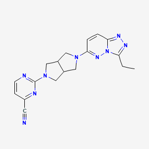 2-(5-{3-Ethyl-[1,2,4]triazolo[4,3-b]pyridazin-6-yl}-octahydropyrrolo[3,4-c]pyrrol-2-yl)pyrimidine-4-carbonitrile