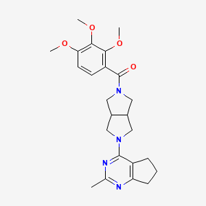 2-{2-methyl-5H,6H,7H-cyclopenta[d]pyrimidin-4-yl}-5-(2,3,4-trimethoxybenzoyl)-octahydropyrrolo[3,4-c]pyrrole