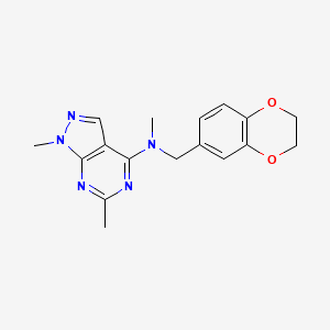 N-[(2,3-dihydro-1,4-benzodioxin-6-yl)methyl]-N,1,6-trimethyl-1H-pyrazolo[3,4-d]pyrimidin-4-amine