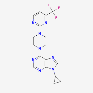 9-cyclopropyl-6-{4-[4-(trifluoromethyl)pyrimidin-2-yl]piperazin-1-yl}-9H-purine