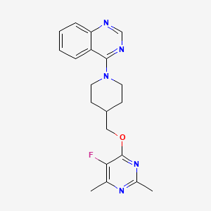 4-(4-{[(5-Fluoro-2,6-dimethylpyrimidin-4-yl)oxy]methyl}piperidin-1-yl)quinazoline