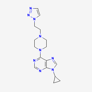 9-cyclopropyl-6-{4-[2-(1H-1,2,3-triazol-1-yl)ethyl]piperazin-1-yl}-9H-purine