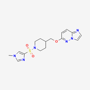 4-({imidazo[1,2-b]pyridazin-6-yloxy}methyl)-1-[(1-methyl-1H-imidazol-4-yl)sulfonyl]piperidine