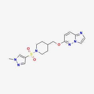 4-({imidazo[1,2-b]pyridazin-6-yloxy}methyl)-1-[(1-methyl-1H-pyrazol-4-yl)sulfonyl]piperidine