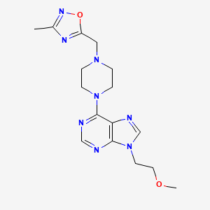 9-(2-methoxyethyl)-6-{4-[(3-methyl-1,2,4-oxadiazol-5-yl)methyl]piperazin-1-yl}-9H-purine