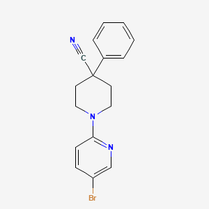 1-(5-Bromopyridin-2-yl)-4-phenylpiperidine-4-carbonitrile