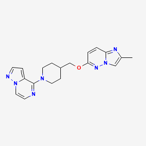 4-[({2-Methylimidazo[1,2-b]pyridazin-6-yl}oxy)methyl]-1-{pyrazolo[1,5-a]pyrazin-4-yl}piperidine