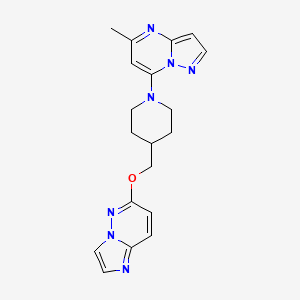 4-({Imidazo[1,2-b]pyridazin-6-yloxy}methyl)-1-{5-methylpyrazolo[1,5-a]pyrimidin-7-yl}piperidine