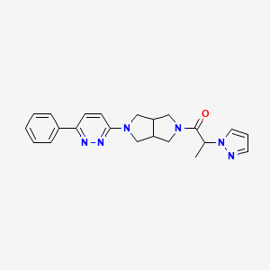 1-[5-(6-phenylpyridazin-3-yl)-octahydropyrrolo[3,4-c]pyrrol-2-yl]-2-(1H-pyrazol-1-yl)propan-1-one