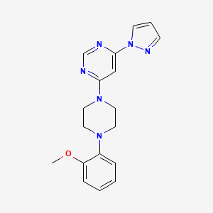 4-[4-(2-methoxyphenyl)piperazin-1-yl]-6-(1H-pyrazol-1-yl)pyrimidine