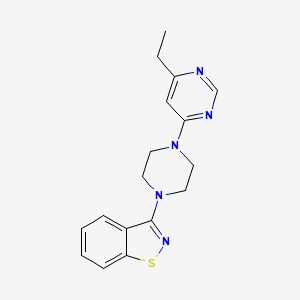 3-[4-(6-Ethylpyrimidin-4-yl)piperazin-1-yl]-1,2-benzothiazole