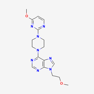 9-(2-methoxyethyl)-6-[4-(4-methoxypyrimidin-2-yl)piperazin-1-yl]-9H-purine