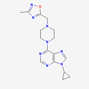 9-cyclopropyl-6-{4-[(3-methyl-1,2,4-oxadiazol-5-yl)methyl]piperazin-1-yl}-9H-purine