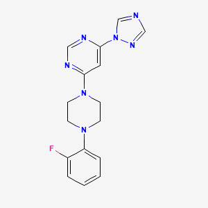 4-[4-(2-fluorophenyl)piperazin-1-yl]-6-(1H-1,2,4-triazol-1-yl)pyrimidine