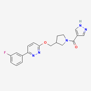 3-(3-fluorophenyl)-6-{[1-(1H-pyrazole-4-carbonyl)pyrrolidin-3-yl]methoxy}pyridazine