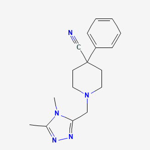 1-[(4,5-dimethyl-4H-1,2,4-triazol-3-yl)methyl]-4-phenylpiperidine-4-carbonitrile