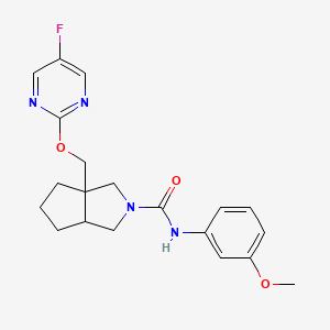 3a-{[(5-fluoropyrimidin-2-yl)oxy]methyl}-N-(3-methoxyphenyl)-octahydrocyclopenta[c]pyrrole-2-carboxamide