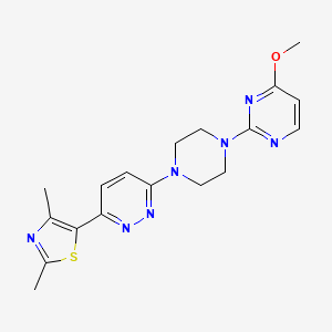 3-(2,4-Dimethyl-1,3-thiazol-5-yl)-6-[4-(4-methoxypyrimidin-2-yl)piperazin-1-yl]pyridazine