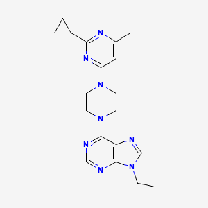 6-[4-(2-cyclopropyl-6-methylpyrimidin-4-yl)piperazin-1-yl]-9-ethyl-9H-purine