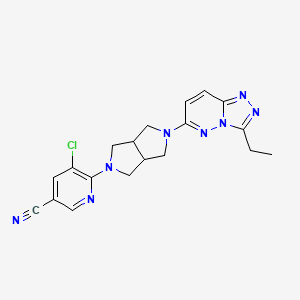 5-Chloro-6-(5-{3-ethyl-[1,2,4]triazolo[4,3-b]pyridazin-6-yl}-octahydropyrrolo[3,4-c]pyrrol-2-yl)pyridine-3-carbonitrile