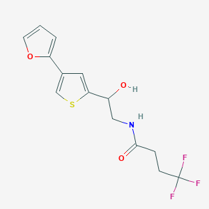 4,4,4-trifluoro-N-{2-[4-(furan-2-yl)thiophen-2-yl]-2-hydroxyethyl}butanamide