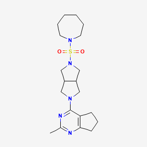 1-[(5-{2-methyl-5H,6H,7H-cyclopenta[d]pyrimidin-4-yl}-octahydropyrrolo[3,4-c]pyrrol-2-yl)sulfonyl]azepane