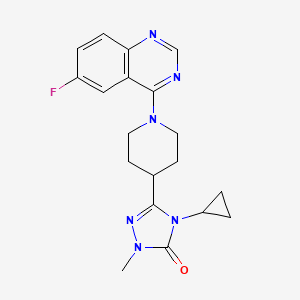 4-cyclopropyl-3-[1-(6-fluoroquinazolin-4-yl)piperidin-4-yl]-1-methyl-4,5-dihydro-1H-1,2,4-triazol-5-one