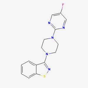 3-[4-(5-Fluoropyrimidin-2-yl)piperazin-1-yl]-1,2-benzothiazole