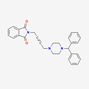 molecular formula C29H27N3O2 B1224734 2-[4-[4-(二苯甲基)-1-哌嗪基]丁-2-炔基]异吲哚-1,3-二酮 