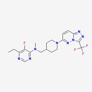 6-ethyl-5-fluoro-N-methyl-N-({1-[3-(trifluoromethyl)-[1,2,4]triazolo[4,3-b]pyridazin-6-yl]piperidin-4-yl}methyl)pyrimidin-4-amine