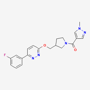 3-(3-fluorophenyl)-6-{[1-(1-methyl-1H-pyrazole-4-carbonyl)pyrrolidin-3-yl]methoxy}pyridazine