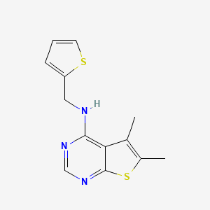 molecular formula C13H13N3S2 B1224739 5,6-dimethyl-N-(thiophen-2-ylmethyl)-4-thieno[2,3-d]pyrimidinamine 