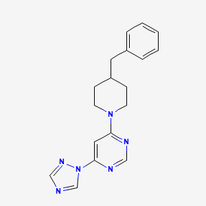 4-(4-benzylpiperidin-1-yl)-6-(1H-1,2,4-triazol-1-yl)pyrimidine