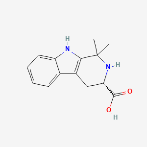 molecular formula C14H16N2O2 B1224740 (3S)-1,1-dimethyl-2,3,4,9-tetrahydropyrido[3,4-b]indole-3-carboxylic acid 