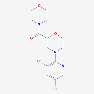 4-(3-Bromo-5-chloropyridin-2-yl)-2-(morpholine-4-carbonyl)morpholine