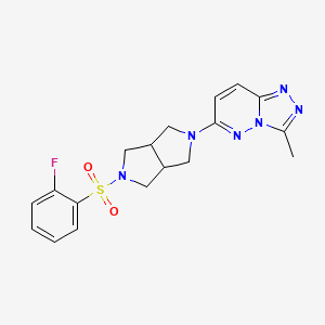 6-[5-(2-Fluorobenzenesulfonyl)-octahydropyrrolo[3,4-c]pyrrol-2-yl]-3-methyl-[1,2,4]triazolo[4,3-b]pyridazine